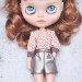 Blythe artificial leather shorts  Azone clothes / Pullip outfit