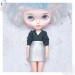 Blythe silver skirt / doll clothes / Pullip, Azone skirt outfit