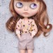 Blythe artificial leather pink shorts  Azone clothes / Pullip outfit
