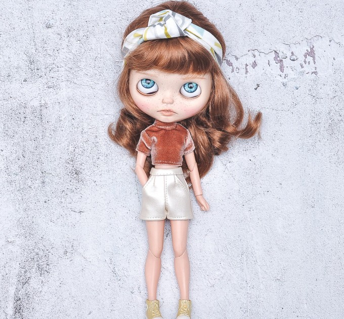 Blythe velour  crop top / top for doll / Blythe clothes