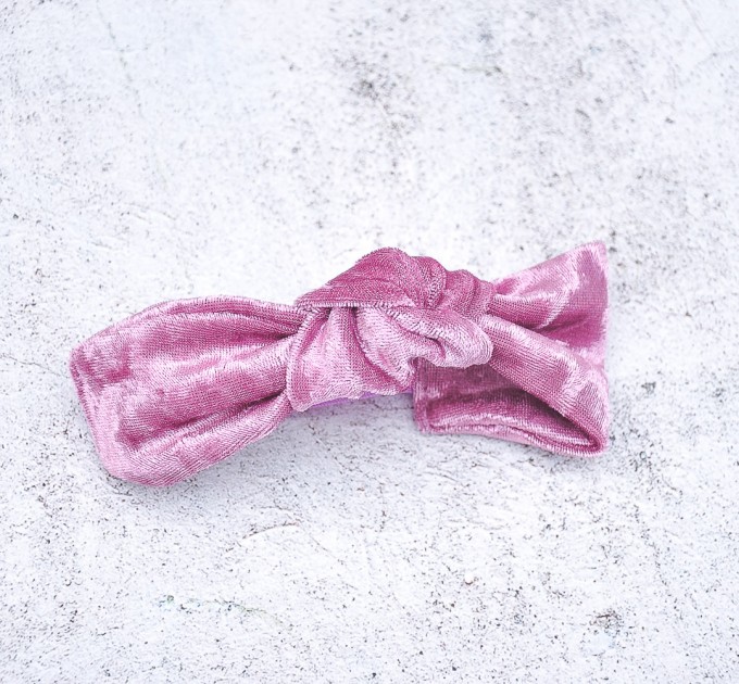 knotted pink velour  headband