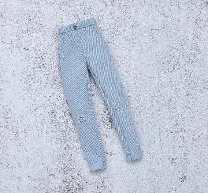 light blue ripped jeans for Barbie doll