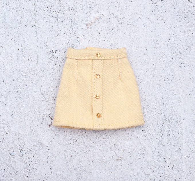 Blythe doll yellow denim skirt