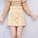 Blythe doll yellow denim skirt