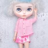 Blythe  pink shirt  / Pullip shirt / doll outfit 