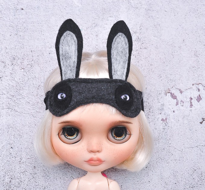 doll bunny mask/ Blythe felt mask