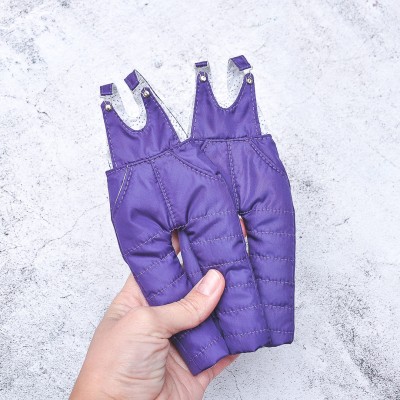 purple bib overall for Blythe doll