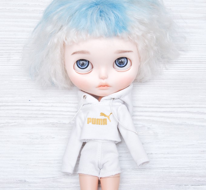 white puma set for Blythe doll