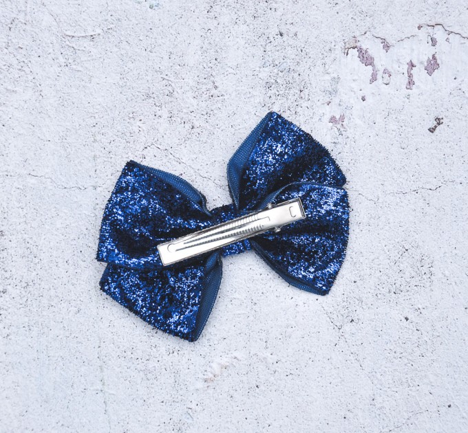Blythe headband navy blue sparkle bow