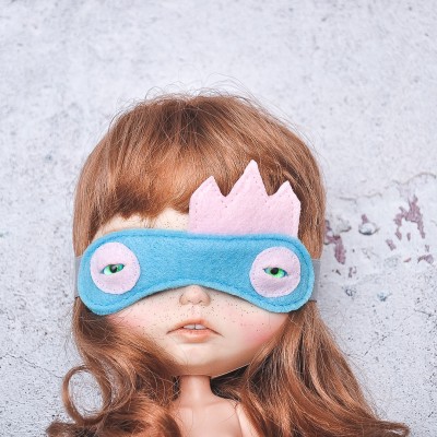 doll sleep mask/ Blythe felt mask