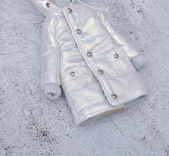white pearl winter doll coat