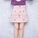 Blythe doll pink velvet skirt 