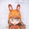 rabbit bonnet for Blythe doll