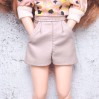 Blythe artificial leather pink shorts  Azone clothes / Pullip outfit
