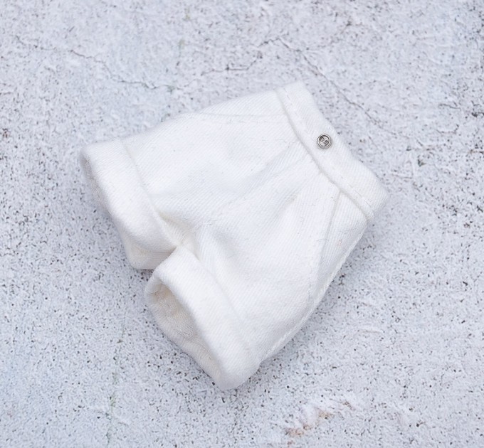 Blythe white shorts, cotton pants, doll pants/  Azone pants / Pullip shorts